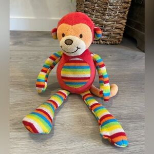 Little Jellycat “Merry Monkey” Rare Comforter Soft Retired Rattle Sensory Toy.